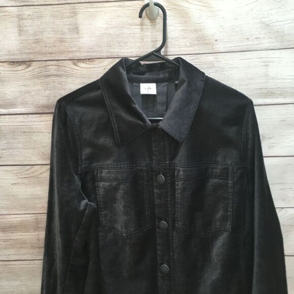 CABI TUESDAY TOPPER‎ BLACK VELVET JACKET - Picture 2 of 6